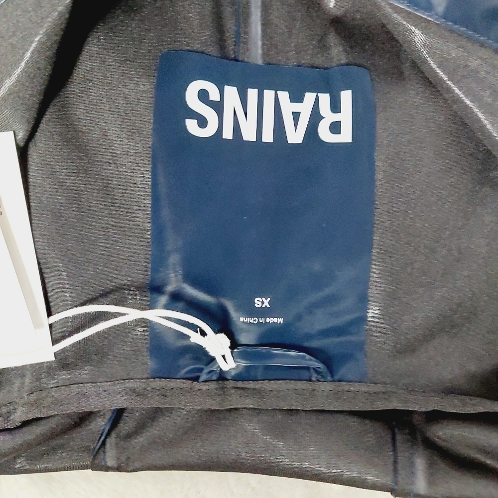 New Rains 12020 Unisex Waterproof Long Jacket In Navy P4936 - Picture 7 of 11